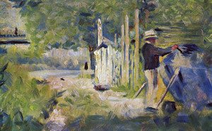Georges Seurat - Man Cleaning His Boat