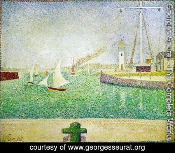 Georges Seurat - The Harbour Entrance, Honfleur