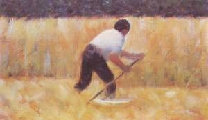 Georges Seurat - When mowing (Le Faucheur)