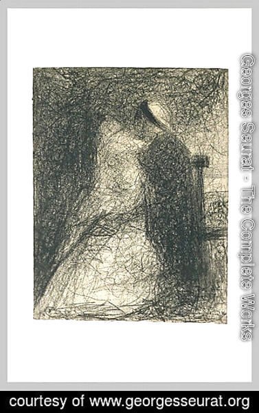 Georges Seurat - Nurse sitting holding her baby