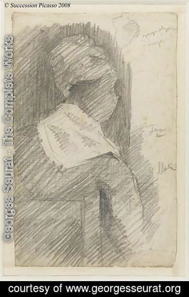 Georges Seurat - Female from back (black woman)