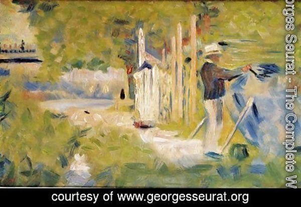 Georges Seurat - Man Painting his Boat