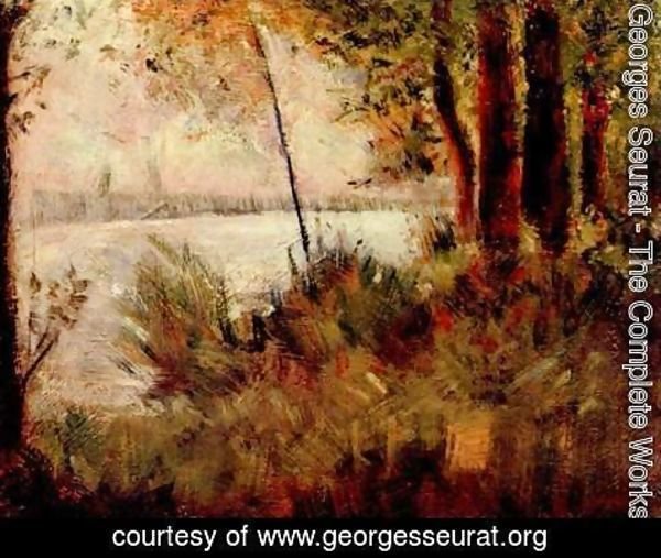 Georges Seurat - Grassy Riverbank
