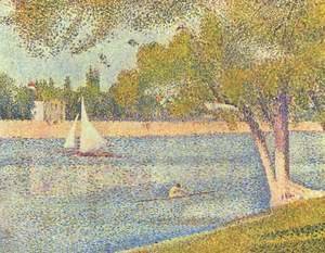 Georges Seurat - The river Seine at La Grande-Jatte