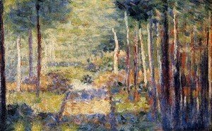 Georges Seurat - Forest Path  Barbizon