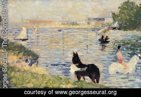 Georges Seurat - Horses In The Water