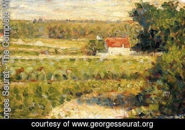 Georges Seurat - House With Red Roof
