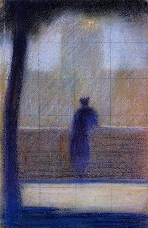 Georges Seurat - Man Leaning On A Parapet