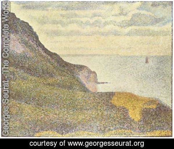 Georges Seurat - Port En Bessin  The Semaphore And Cliffs