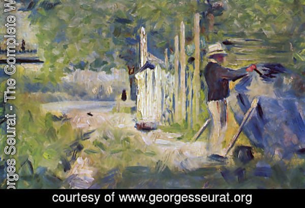 Georges Seurat - Man Cleaning His Boat
