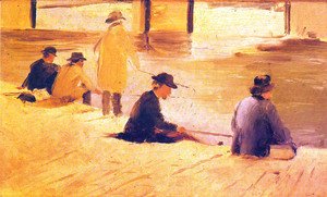 Georges Seurat - Men fishing in the wharf