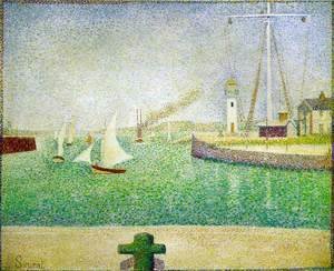 Georges Seurat - The Harbour Entrance, Honfleur