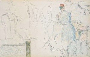 Georges Seurat - Soldats, rade de Brest