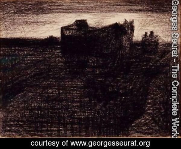 Georges Seurat - Les Deux Charrettes