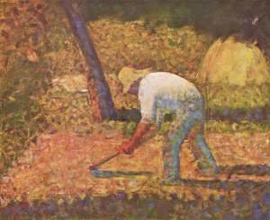 Georges Seurat - Farmer with hoe