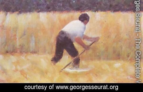 Georges Seurat - When mowing (Le Faucheur)