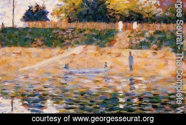 Georges Seurat - Boats Near The Beach At Asnieres