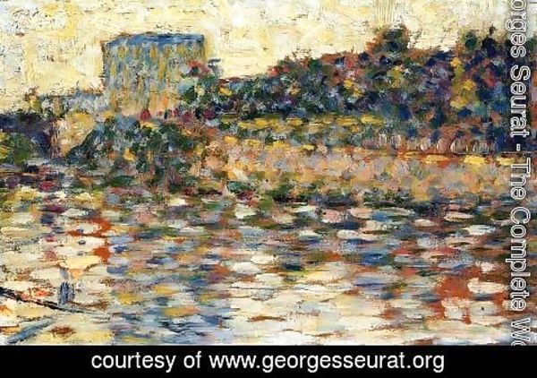 Georges Seurat - Courbevoie  Landscape With Turret