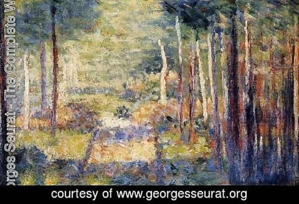 Georges Seurat - Forest Path  Barbizon