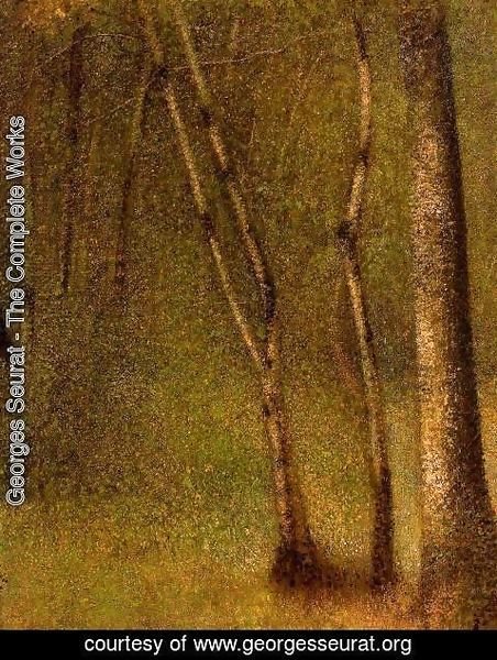 Georges Seurat - In The Woods At Pontaubert