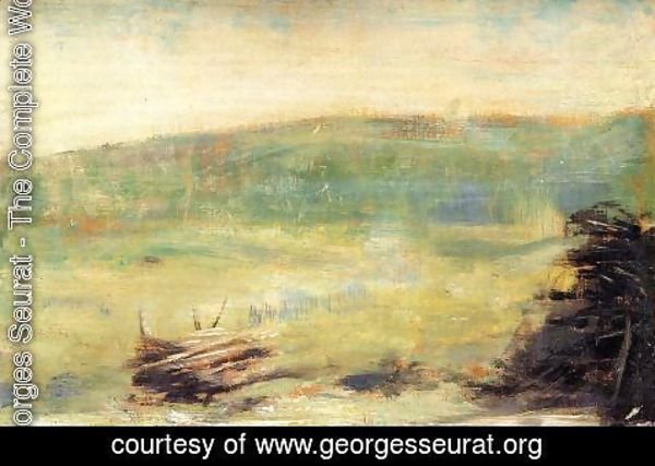 Georges Seurat - Landscape At Saint Ouen