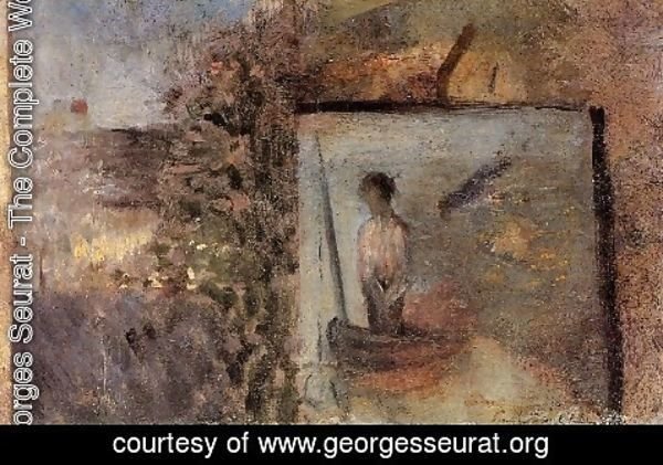 Georges Seurat - Landscape With Copy After Le Pauvre Pecheur