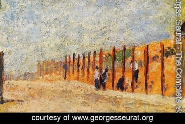 Georges Seurat - Peasants Driving Stakes