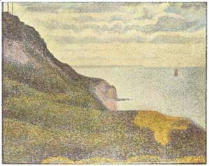 Georges Seurat - Port En Bessin  The Semaphore And Cliffs