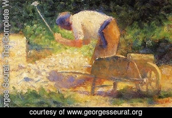 Georges Seurat - Stone Breaker And Wheelbarrow  Le Raincy